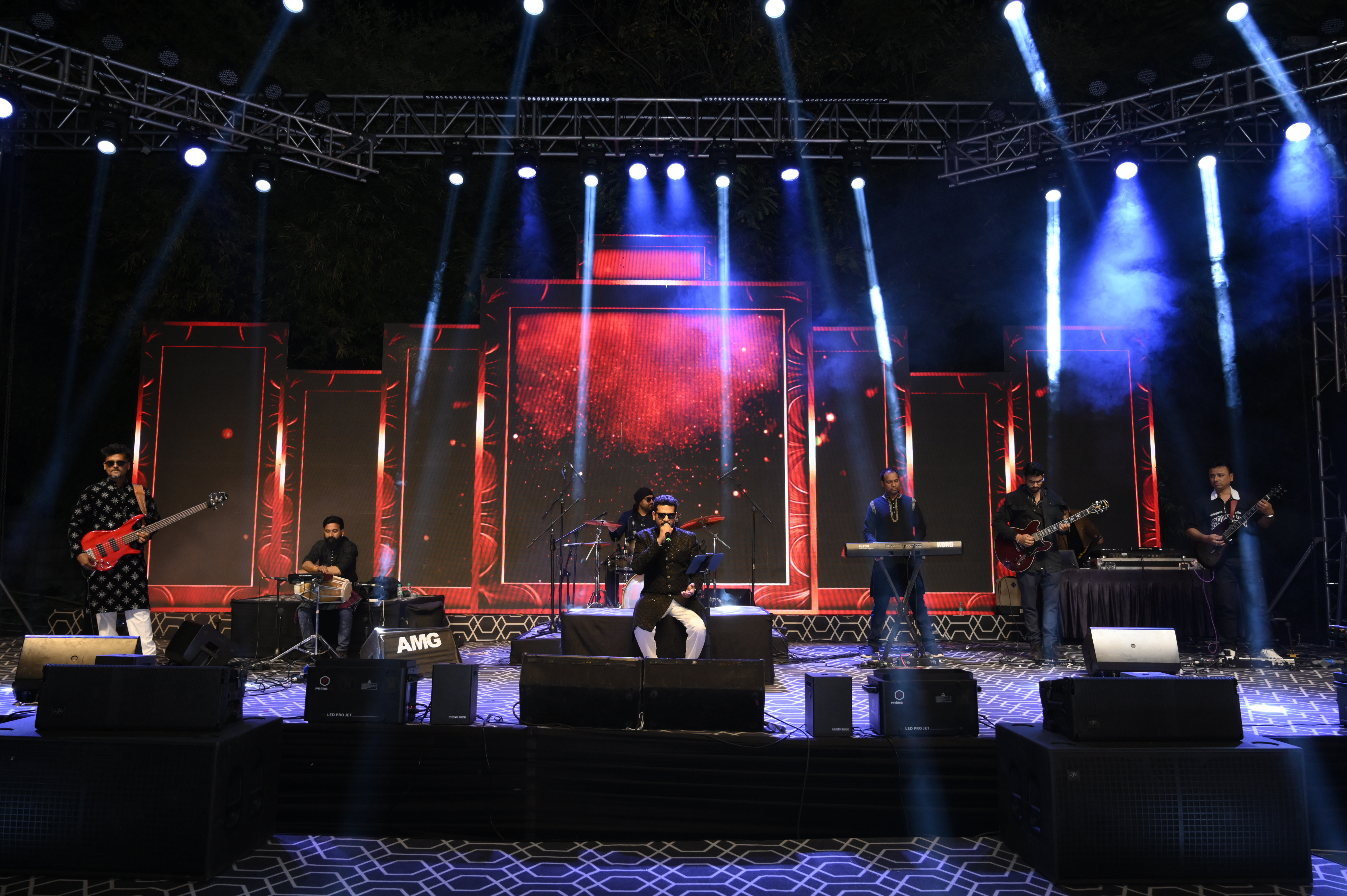 Concert pyro wall